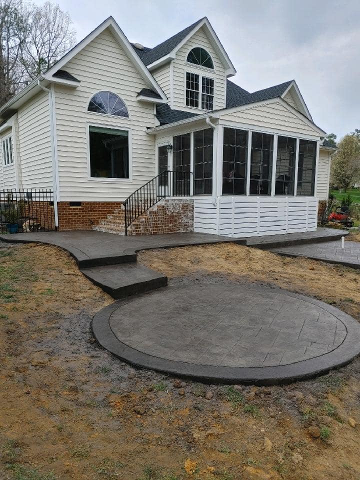 Concrete-Patios-AC-Contracting Aggregate Patio